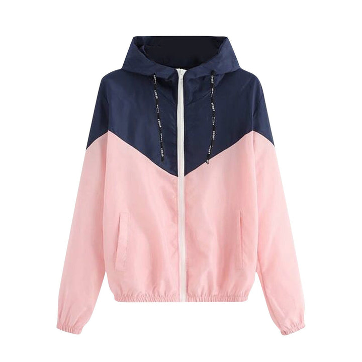 Drune | Zweifarbige Damen Übergangsjacke mit Kapuze