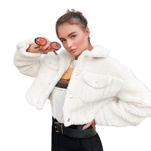 Drune | Kurze Jacke aus synthetischer Schafwolle