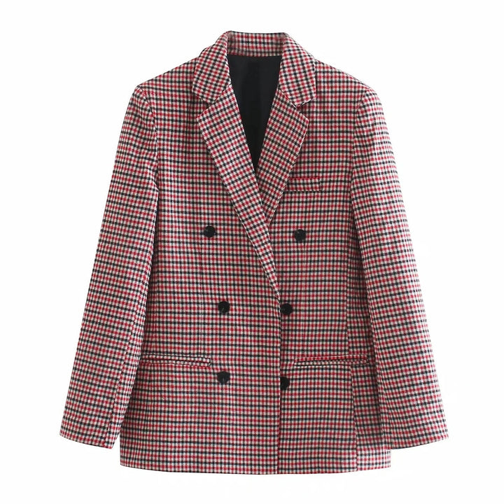 Drune | Karierter Blazer mit langen Ärmeln