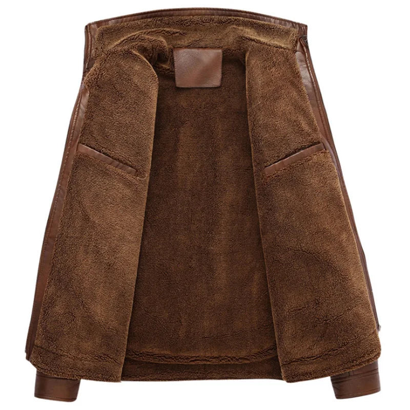 Drune | Herren Lederjacke Im Weinlese Stil