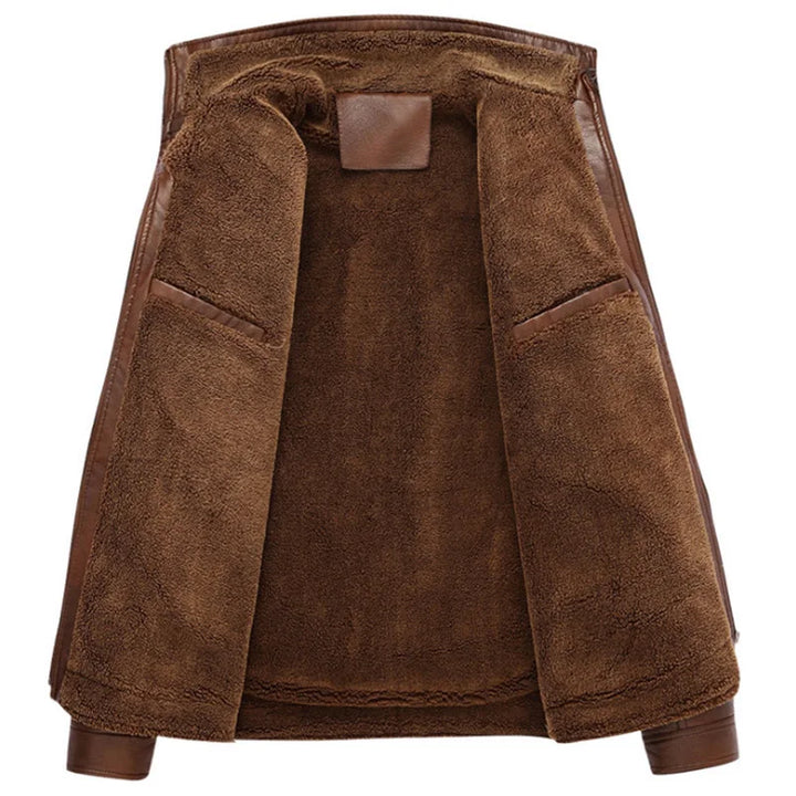 Drune | Herren Lederjacke Im Weinlese Stil