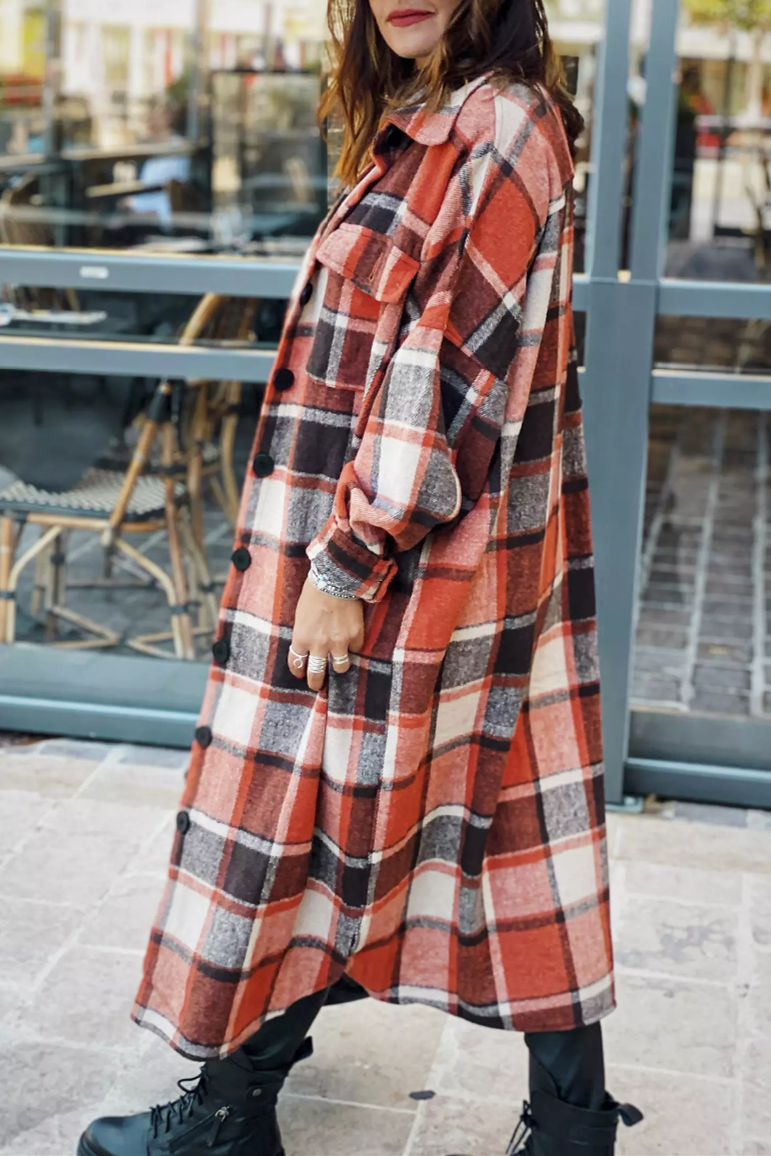 Drune | Flanell Karotrenchcoat