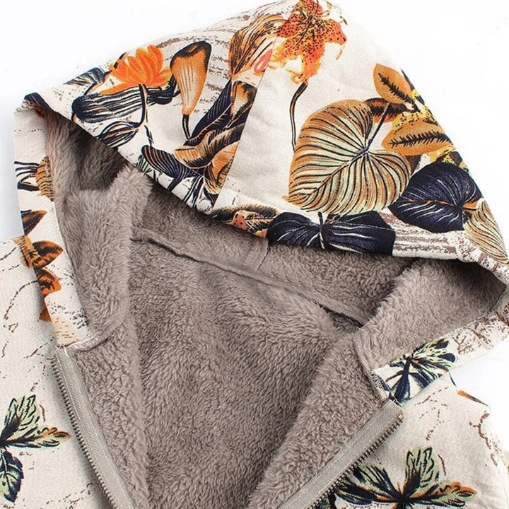 Drune | Warme Damenjacke Mit Blumigem Design