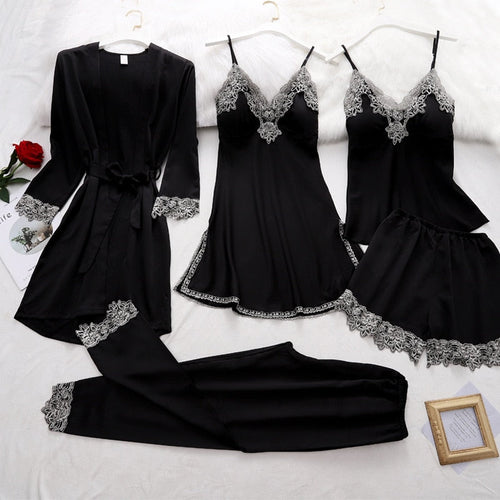 Drune | Set aus Weichem Seidenpyjama