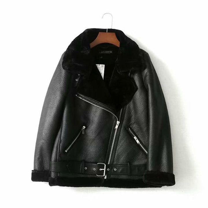 Drune | Damen Winterjacke mit Lammfell
