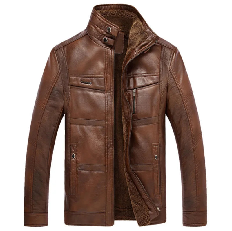 Drune | Herren Lederjacke Im Weinlese Stil