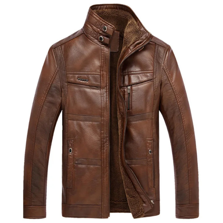 Drune | Herren Lederjacke Im Weinlese Stil