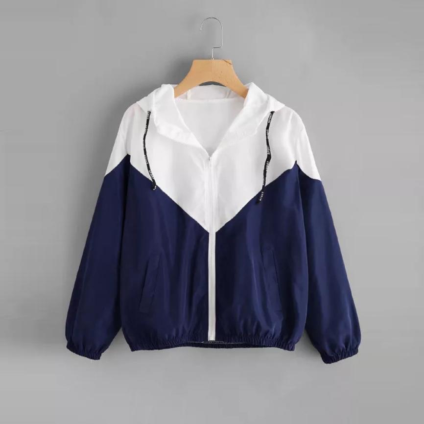 Drune | Zweifarbige Damen Übergangsjacke mit Kapuze