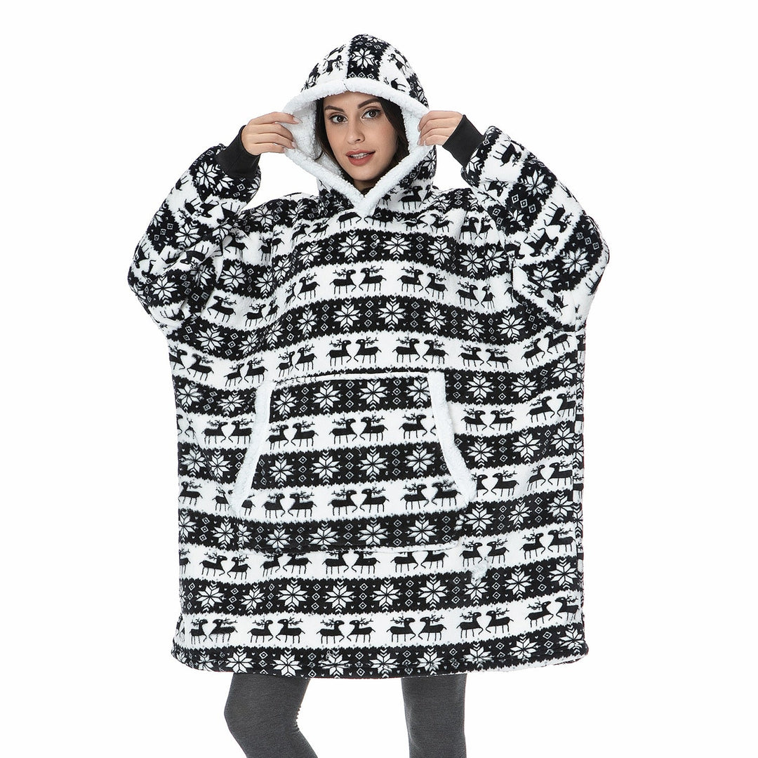 Drune | Köstliche Kombination aus weichem Hoodie und kuscheliger Decke in einem!