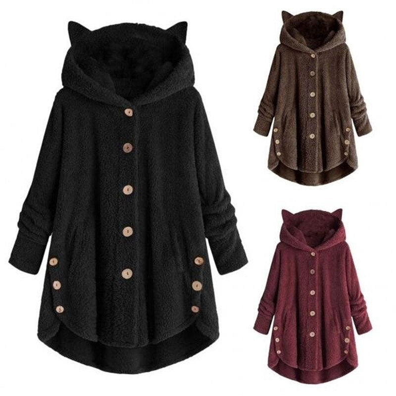 Drune | Plüsch Gefütterte Katzenjacke