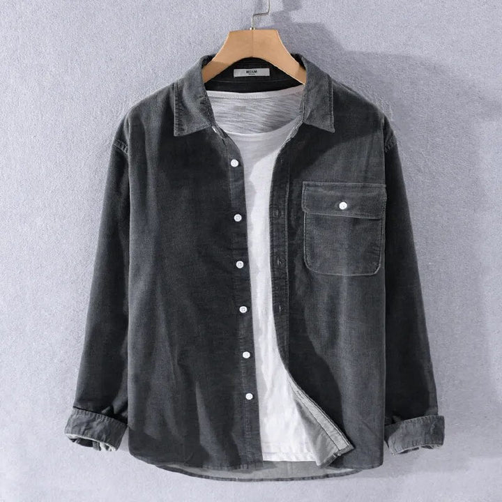 Drune | Langarm Overshirt Aus Weichem Denim