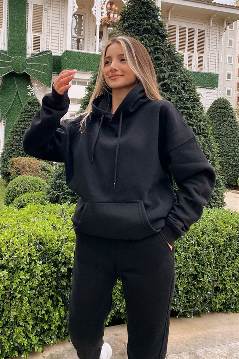 Drune Kuschelige Damen-Set mit Hoodie und Sweatpants | Bequeme Pullover-Sweatshirts