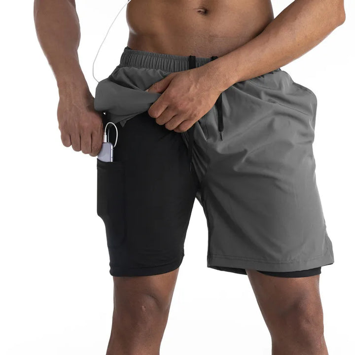 Drune | 2 in 1 Laufshorts Mit Sicherer Tasche Leicht & Atmungsaktiv