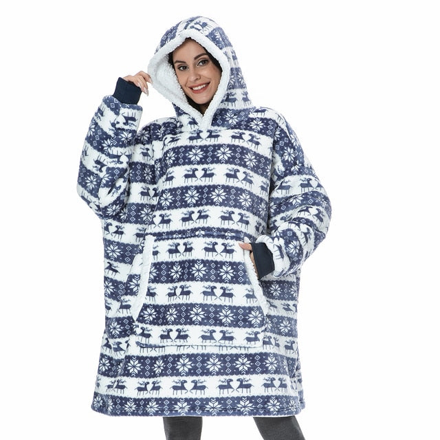 Drune | Köstliche Kombination aus weichem Hoodie und kuscheliger Decke in einem!