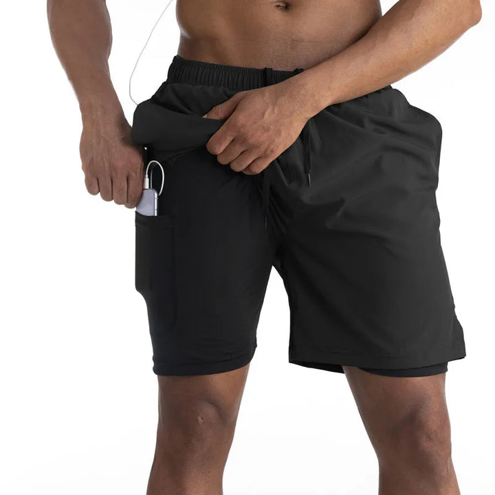 Drune | 2 in 1 Laufshorts Mit Sicherer Tasche Leicht & Atmungsaktiv