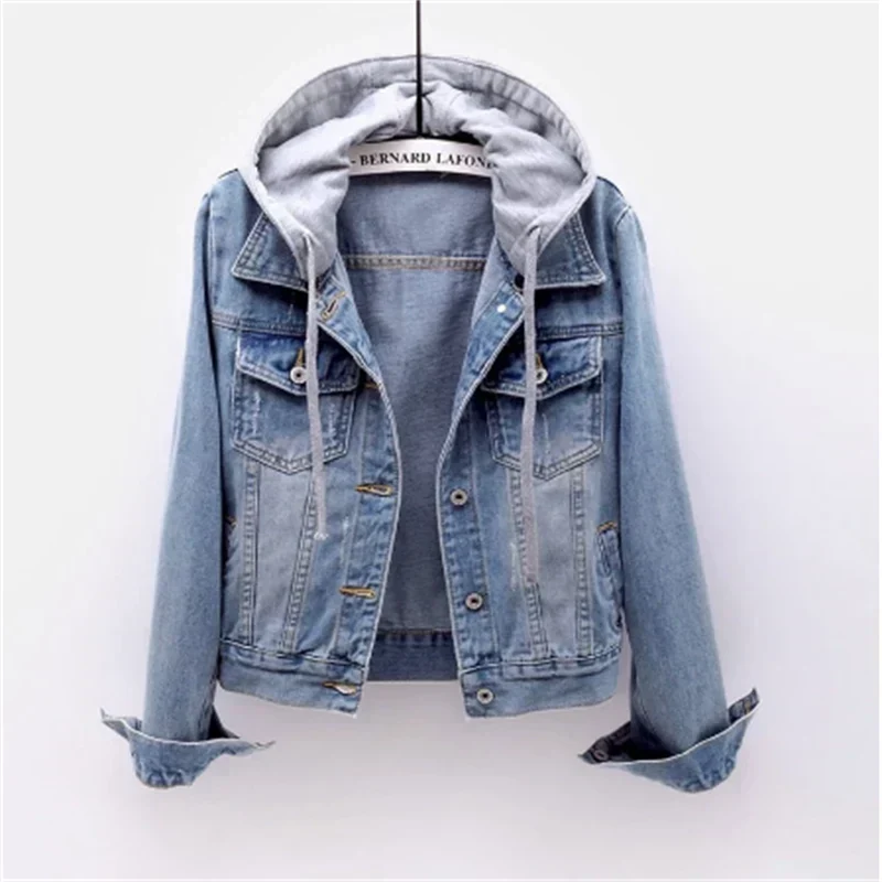 Drune | Damenjeans mit Abnehmbarem Kapuze