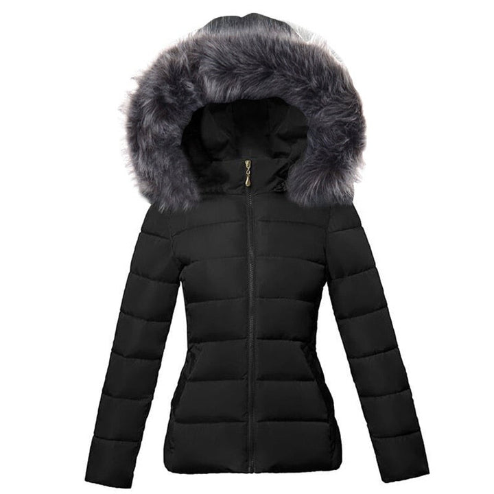 Drune | Gesteppte Damen Winterjacke mit Fellbesatz