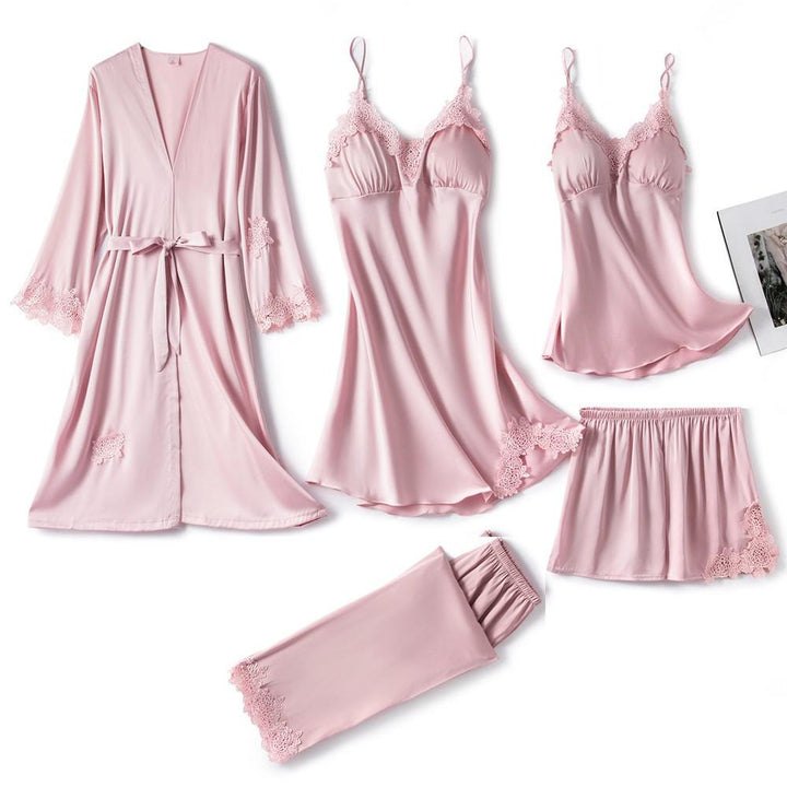 Drune | Set aus Weichem Seidenpyjama