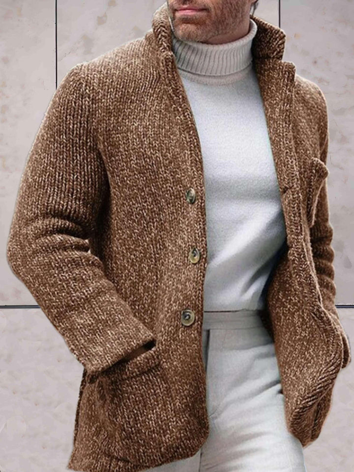 Drune - Lässige Strickjacke mit hohem Ausschnitt