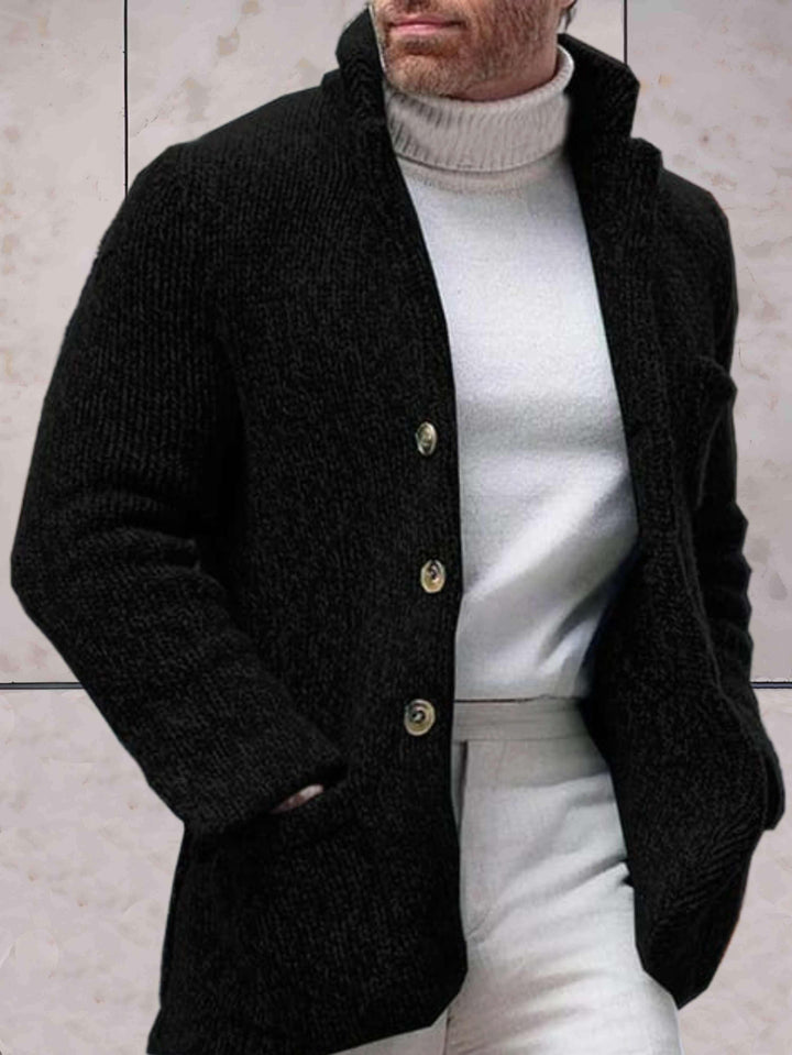 Drune - Lässige Strickjacke mit hohem Ausschnitt