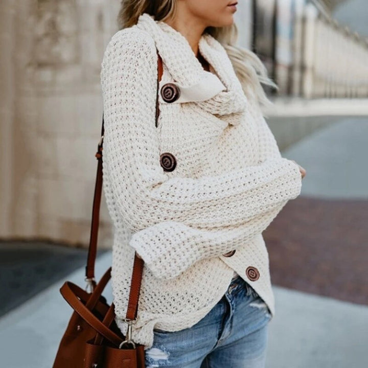 Drune | Moderner A-symmetrischer Rollkragenpullover mit stilvollen Details