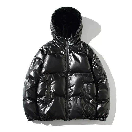 Drune | Winddichte metallische Winter-Pufferjacke
