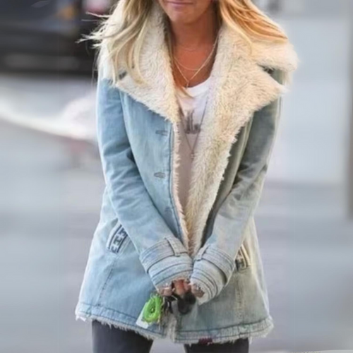 Drune | Mit langen, warmen Jeansjacke