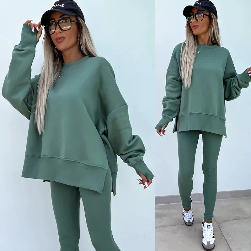 Drune | Gemütliches Oversized-Sweatshirt und Leggings-Set