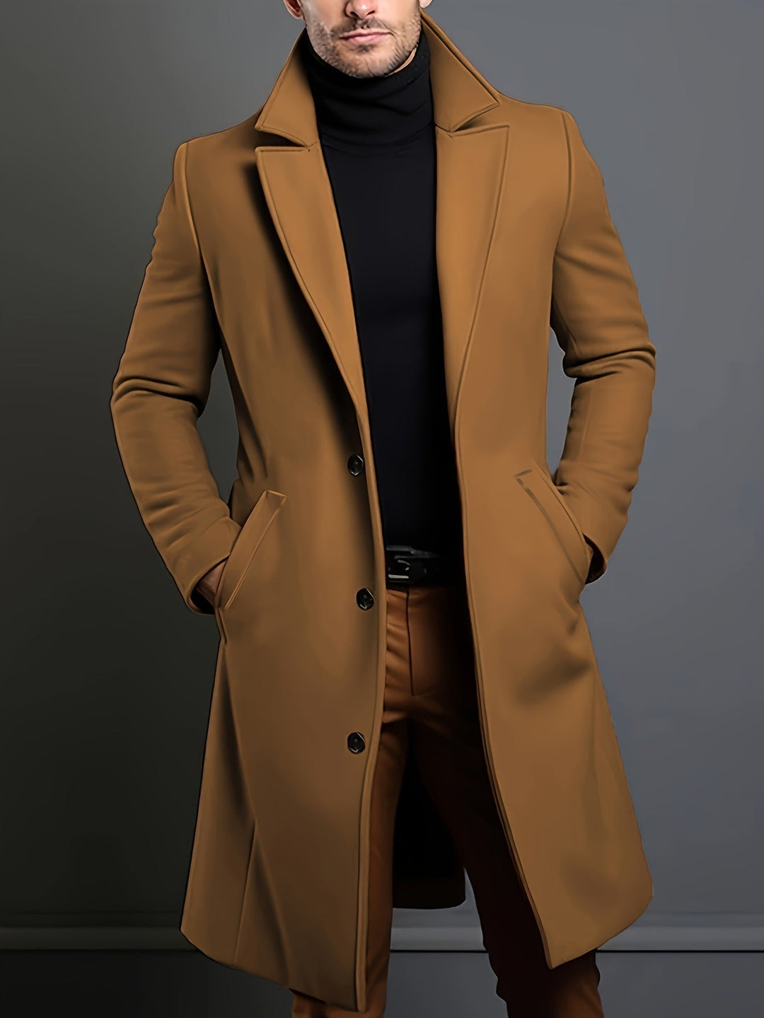 Drune | Trenchcoat Wollmix Einreiher Wolltrenchcoat