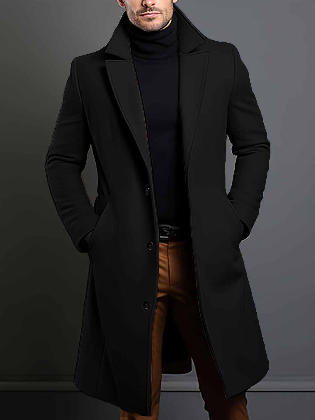 Drune | Trenchcoat Wollmix Einreiher Wolltrenchcoat