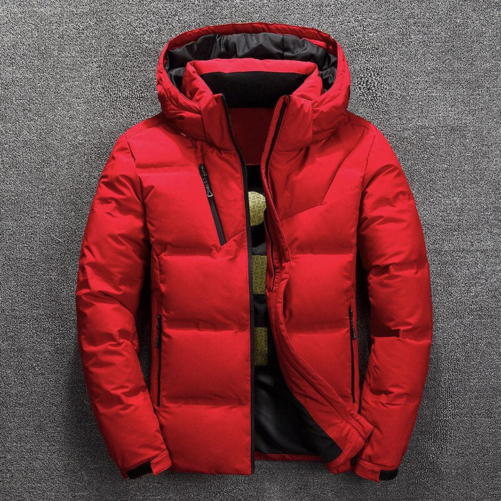 Drune | Winterjacke Kapuze Zip-Up Gefütterte Jacke Pufferjacke