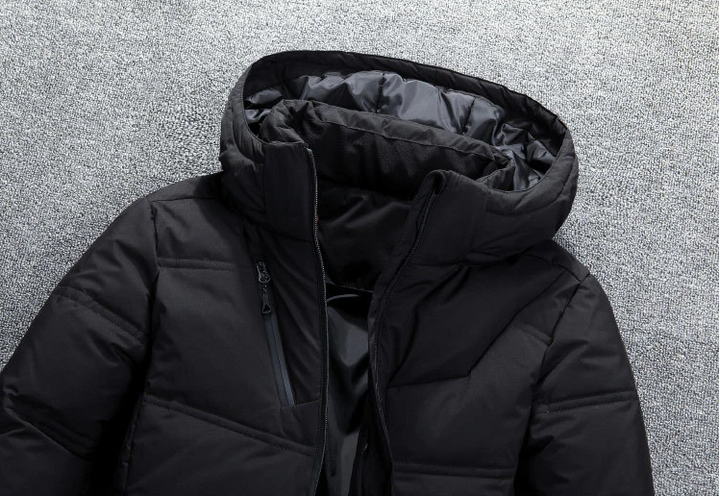Drune | Winterjacke Kapuze Zip-Up Gefütterte Jacke Pufferjacke