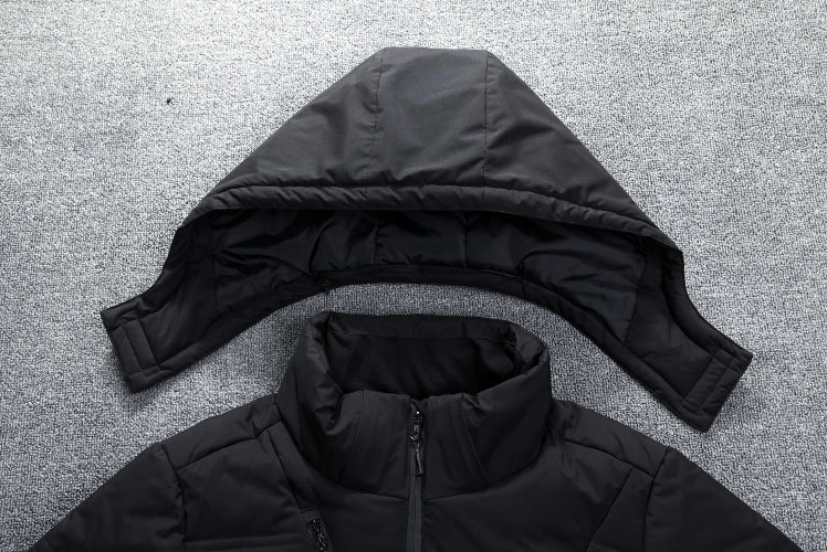 Drune | Winterjacke Kapuze Zip-Up Gefütterte Jacke Pufferjacke