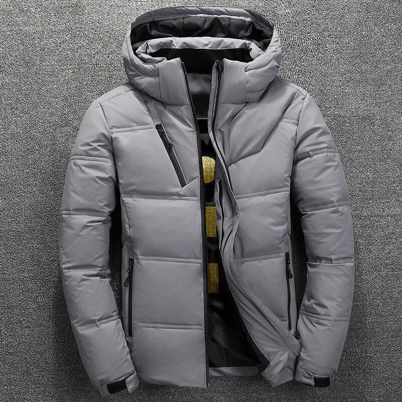Drune | Winterjacke Kapuze Zip-Up Gefütterte Jacke Pufferjacke