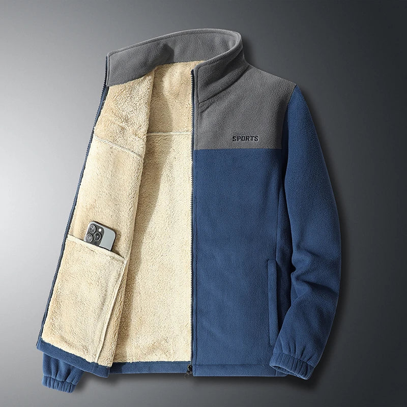 Drune | Fleece mit Voller Reißverschluss Warm Sport Fleecejacke