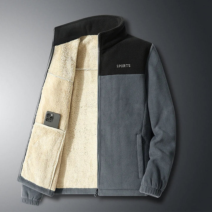 Drune | Fleece mit Voller Reißverschluss Warm Sport Fleecejacke