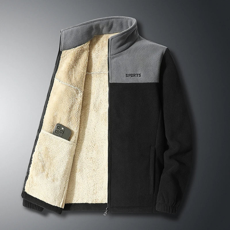 Drune | Fleece mit Voller Reißverschluss Warm Sport Fleecejacke