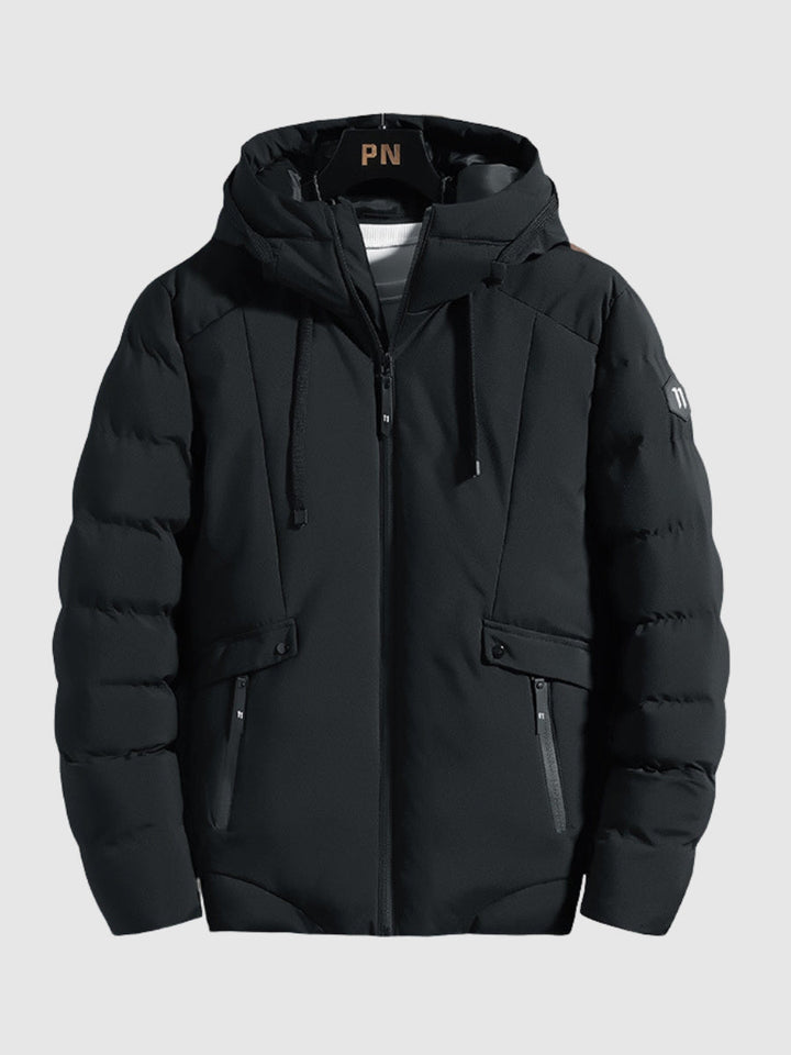Drune | Winterjacke Gefüttert Kapuze Pufferjacke