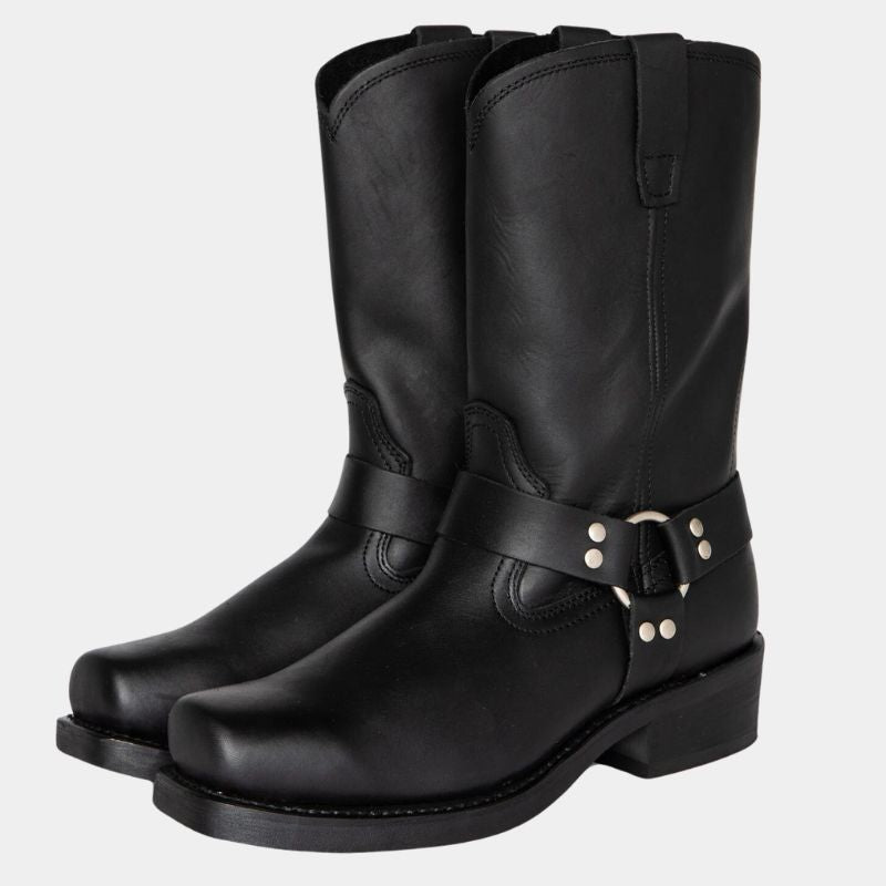 Damen Cowboy Stiefel Vintage Stil Drune