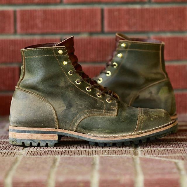 Drune | Knöchelstiefel - Lederlook mit Schnürung und Captoe