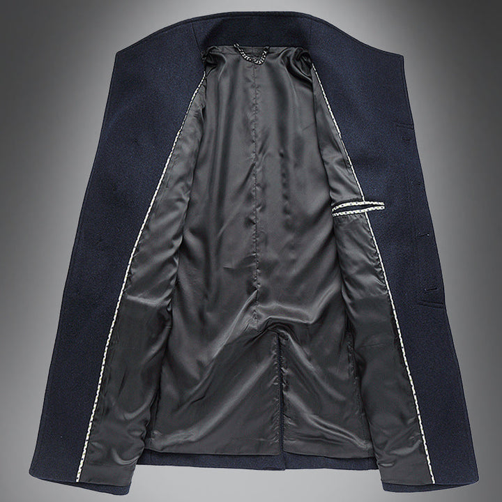 Drune | Wol Mantel - Slim Fit Knopfverschluss mit Reverskragen