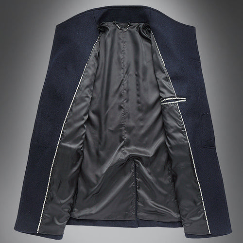 Drune | Wol Mantel - Slim Fit Knopfverschluss mit Reverskragen