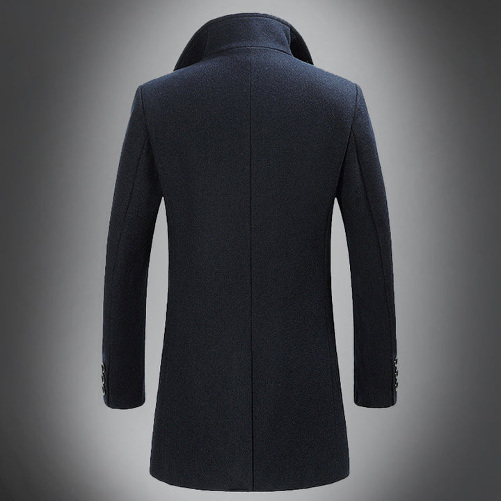 Drune | Wol Mantel - Slim Fit Knopfverschluss mit Reverskragen
