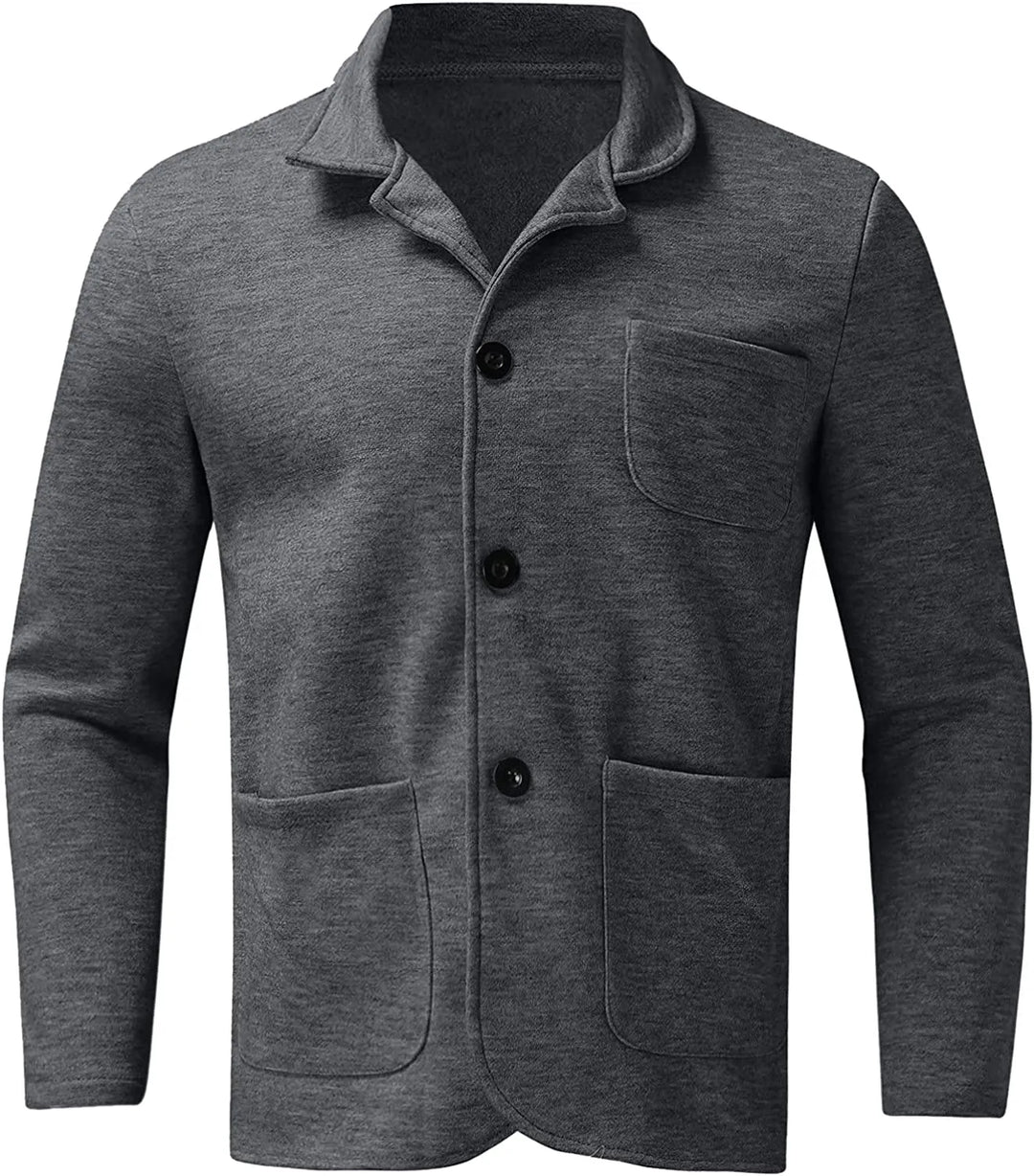 Drune | Freizeit Knopfverschluss Blazerjacke Hemdjacke