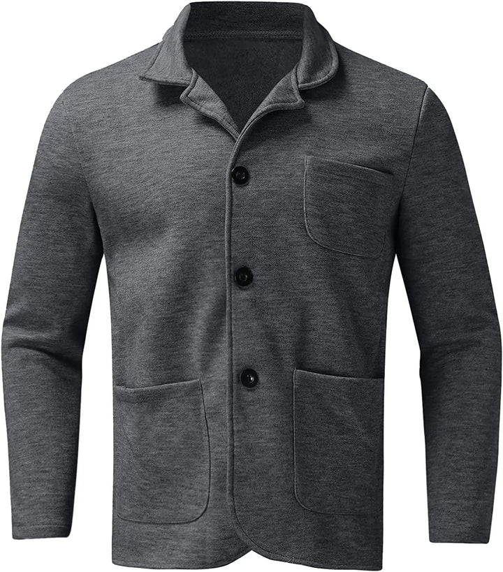 Drune | Freizeit Knopfverschluss Blazerjacke Hemdjacke