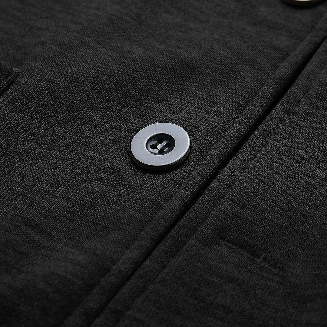 Drune | Freizeit Knopfverschluss Blazerjacke Hemdjacke