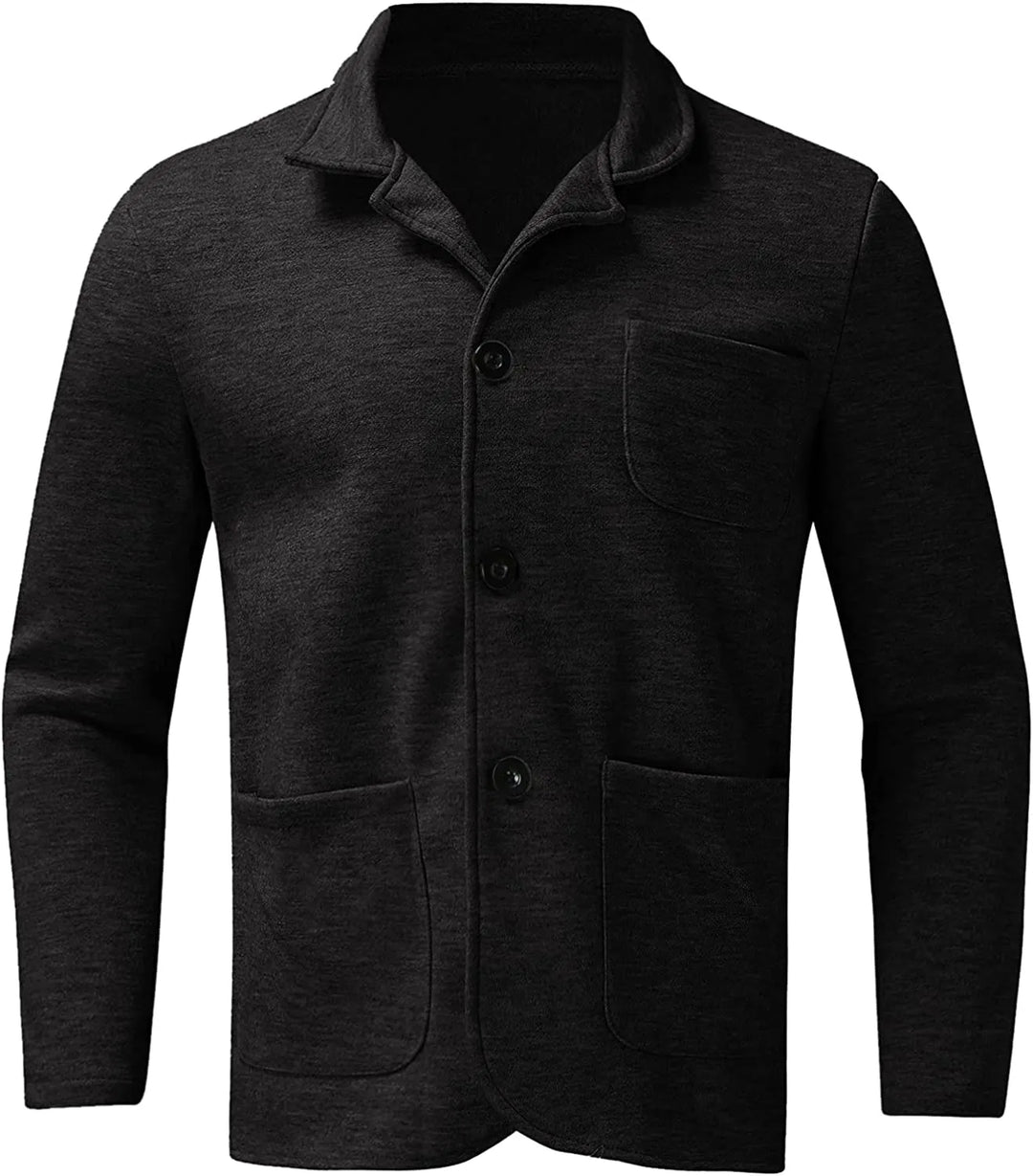 Drune | Freizeit Knopfverschluss Blazerjacke Hemdjacke