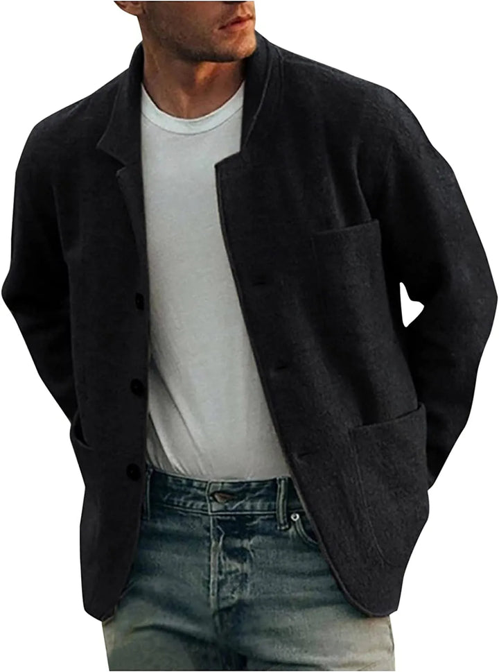 Drune | Freizeit Knopfverschluss Blazerjacke Hemdjacke