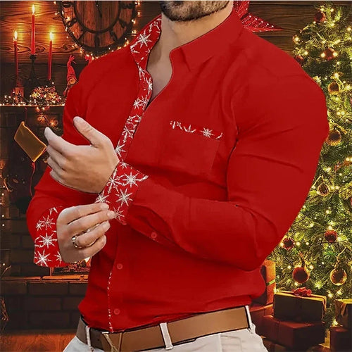 Drune | Herrenhemd - Stilvolles & Bequemes Hemd mit Weihnachtsakzenten
