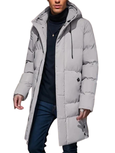 Drune | Warm Kapuze Langer Mantel Herren Winterjacke